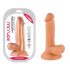 Mr. Rude - dildo z zaciskiem na jądra - 17 cm (naturalne)