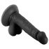 Mr. Rude - Suction Cup Realistic Dildo - 17cm (Black)