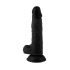 Mr. Rude - clamp-on, testicle dildo - 19cm (black)