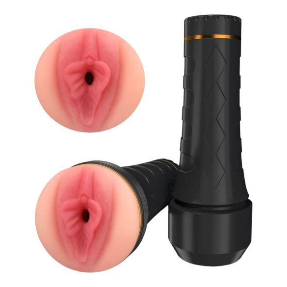 Tracy's Dog Cup - Realistic Masturbator in Case (Black-Nude)