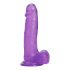 Tracy's Dog Jelly 8 - vastzuigende dildo met testikels (paars)