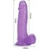 Tracy's Dog Jelly 8 - Suction Cup Dildo with Balls (Purple)