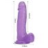 Tracy's Dog Jelly 8 - Suction Cup Dildo with Balls (Purple)