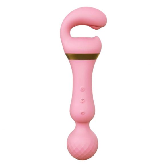 Tracy's Dog Magic Wand - punjivi vibrator za masažu 3u1 (ružičasti)