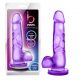 bjours Sweet N Hard 4 - Suction Cup Dildo with Testicles (Purple)