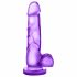 bjours Doux et Difficile 4 - dildo ventouse avec testicules (violet)