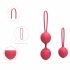 Set di palline di Kegel Cotoxo Cherry per il rinforzo muscolare profondo - Duo rosso elegante