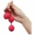 Set di palline di Kegel Cotoxo Cherry per il rinforzo muscolare profondo - Duo rosso elegante