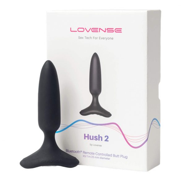 LOVENSE Hush 2 XS - majhen analni vibrator za polnjenje (25 mm) - črn