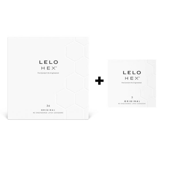 LELO Hex Original - luksusa prezervatīvu komplekts (36+3gab.)