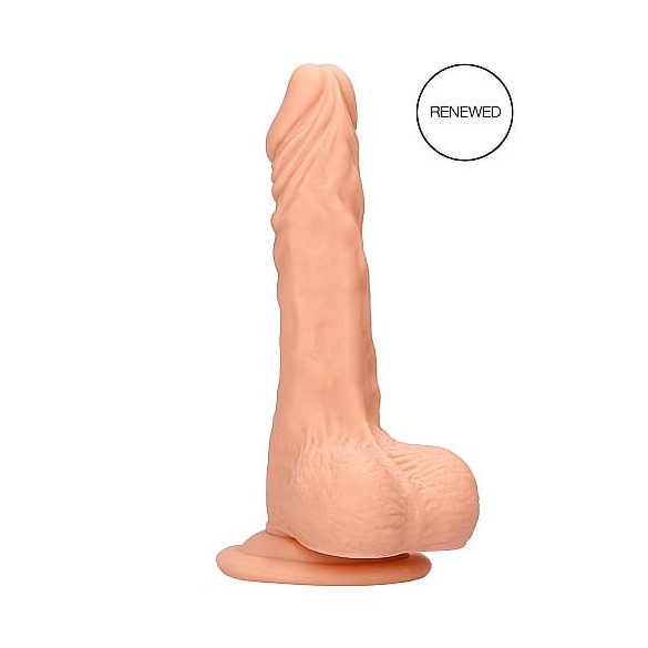 RealRock Dong 7 - realistischer, Hoden-Dildo (17cm) - Naturfarben