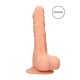 RealRock Dong 7 - reālistisks dildo ar sēkliniekiem (17cm) - dabisks