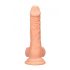 RealRock Dong 7 - realistischer, Hoden-Dildo (17cm) - Naturfarben