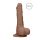 RealRock Dong 7 - elutru munanditega dildo (17cm) - tume naturaalne