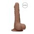 Dildo Realistico con Testicoli RealRock 7 pollici (17cm) - Naturale Scuro