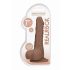 RealRock Dong 7 - elutru munanditega dildo (17cm) - tume naturaalne