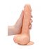 RealRock Dong 8 - realistische dildo met ballen (20cm) - naturel