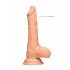 RealRock Dildo 9 - Lifelike with Balls, 9 inches - Natural