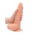 RealRock Dildo 9 - Lifelike with Balls, 9 inches - Natural