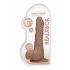 RealRock Dong 10 - naturaalne, munanditega dildo (25cm) - tume naturaalne