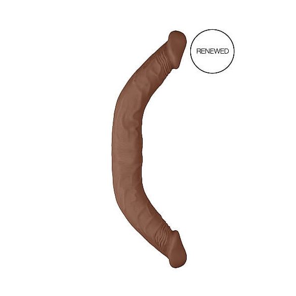 RealRock Dubbeldildo 46cm - mörk natur