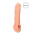 RealRock Penis Sleeve 8 - návlek na penis (21cm) - tělová barva