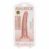 RealRock Slim - självhäftande, realistisk dildo - 15,5 cm (natur)