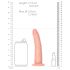 RealRock Slim - Suction Cup Realistic Dildo - 15.5cm (Natural)