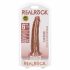 RealRock Slim - realistische dildo met zuignap 15,5cm (donker natuur)