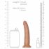 RealRock Slim - realistische dildo met zuignap 15,5cm (donker natuur)