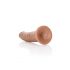 RealRock Slim - realistické dildo so svorkami - 15,5 cm (tmavé prírodné)