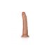 RealRock Slim - realistické dildo so svorkami - 15,5 cm (tmavé prírodné)