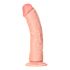 RealRock Curved - ukrivljeni realistični dildo z lepljivo podlago - 15,5 cm (naravni)