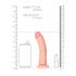 RealRock Curved - zakrivené realistické dildo s lepivou základňou - 15,5 cm (prírodné)