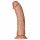 RealRock Curved - ukrivljeni realistični dildo z objemko - 15,5 cm (temno naraven)