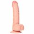 RealRock - realistični dildo sa vakuumom, testis - 15,5 cm (prirodni)