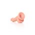 RealRock Curved - realistické dildo so svorkami a semenníkmi - 15,5 cm (prírodné)