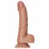 RealRock - realistischer Dildo mit Saugnapf und Hoden - 15,5cm (dunkles Natur)