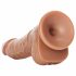 RealRock - realistischer Dildo mit Saugnapf und Hoden - 15,5cm (dunkles Natur)