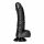 Dildo realist cu ventuză și testicule - 15,5 cm (negru)