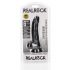 RealRock Suction Cup Realistic Dildo with Balls - 6.1in (Black)