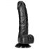 RealRock Suction Cup Realistic Dildo with Balls - 6.1in (Black)