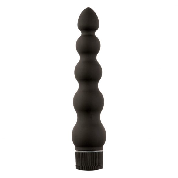 Black Magic 7 - Trden analni vibrator s 5 biseri (črn)