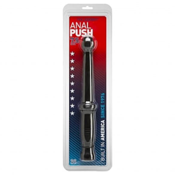 Doc Johnson Anal Push - handgreep dildo (zwart)