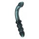 Prisms Hamsa - Double G-spot Dildo en Verre (Vert Jade)