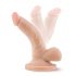 Dr. Skin 4 - dildo realist cu ventuză și testicule – natural (12 cm)