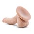 Dr. Skin 4 - dildo realist cu ventuză și testicule – natural (12 cm)