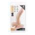 Dr. Skin 4 - dildo realist cu ventuză și testicule – natural (12 cm)