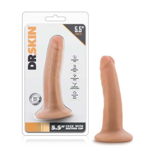 Dr. Skin 5.5 - Suction Cup Realistic Dildo - Natural (14cm)