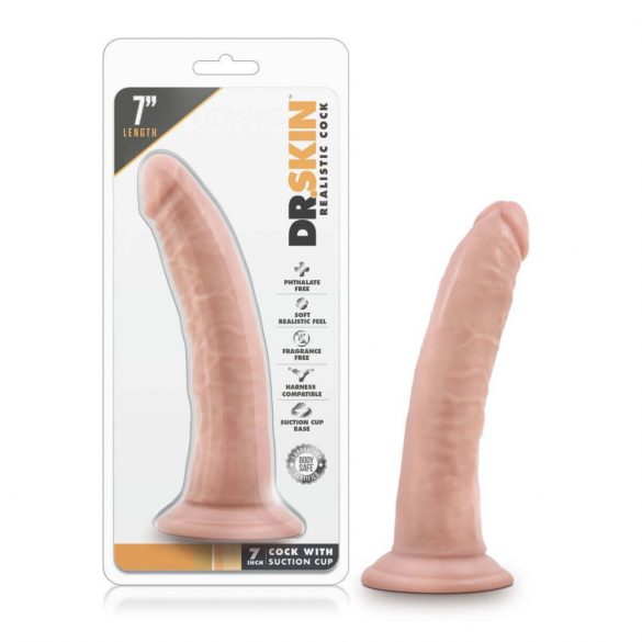 Dr. Skin 7 - Saugnapffuß realistischer Dildo - Natur (17,5cm)